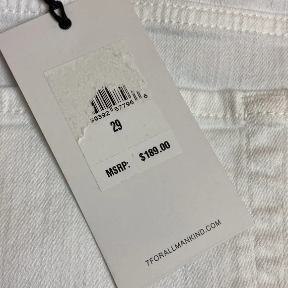 Seven for all mankind kick flare high waist white pink stripe 29 - Picture 11 of 13